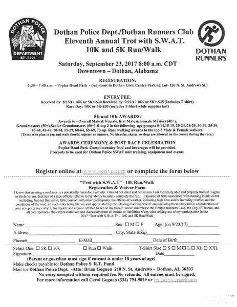 Eleventh Annual Trot with SWAT