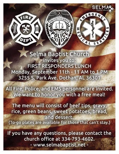 Selma Baptist Church - First Responders Lunch