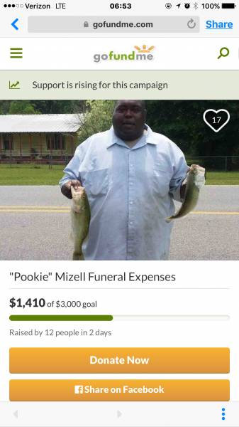 Pookie Mizell Passed - GoFundMe Account Established
