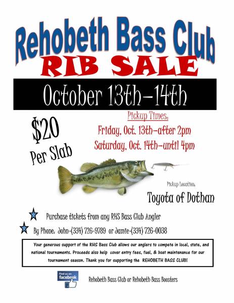 Rehobeth Bass Club Rib Sale
