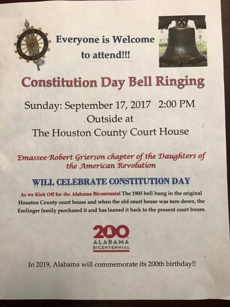 Constitution Day Bell Ringing