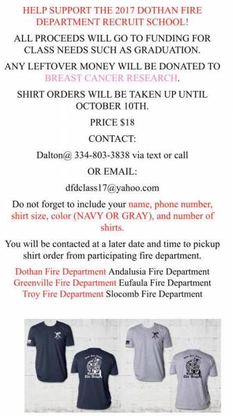 Help Support the 2017 Dothan Fire Department Rookie School