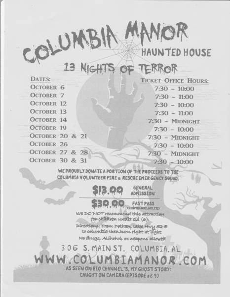 Columbia Manor Haunted House