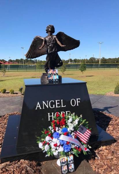 Honoring Four Brave Soldiers( Niger Ambush) At The Angel Of Hope Statue Westgate Park