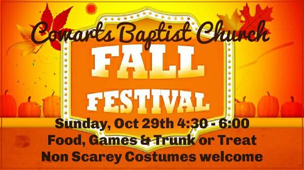 Fall Festival at Cowarts Baptist Church
