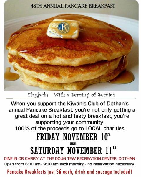 The 48th annual Dothan Kiwanis Club Pancake Breakfast 2017