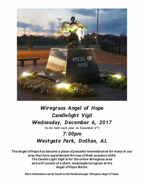 Second Annual Candlelight Vigil To Be Held At The Angel Of Hope Statue ( Westgate Park )