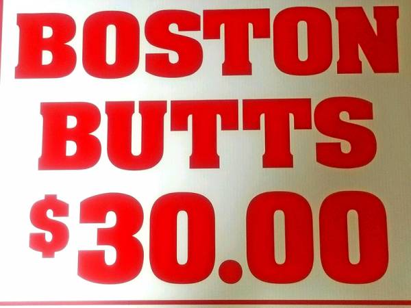 Napier Field Police Reserve Fund Raiser Boston Butt Sale