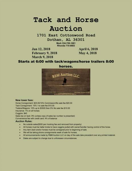 Tack and Horse Auction