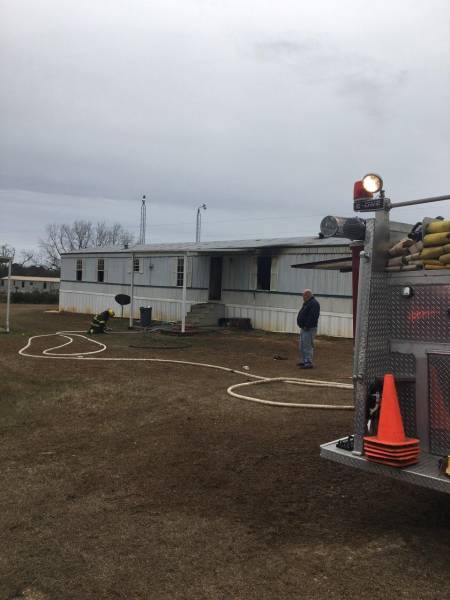Updated AT 5:00pm....  Mobile Home Fire on Airport Road in Slocomb
