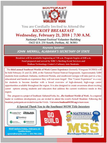 Southeast WOW Kickoff Breakfast Invitation