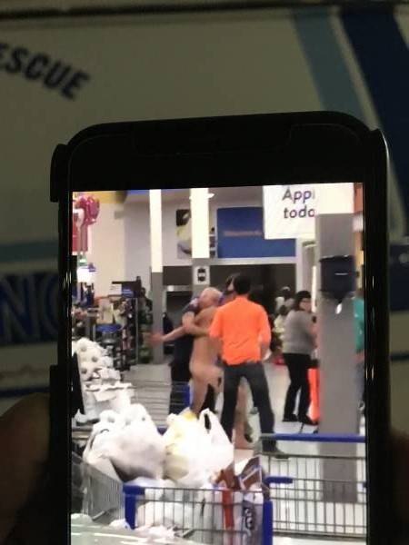 NAKED MAN AT WALMART DOTHAN.  Dothan Police Had to Carry a Man Out of a Local Business