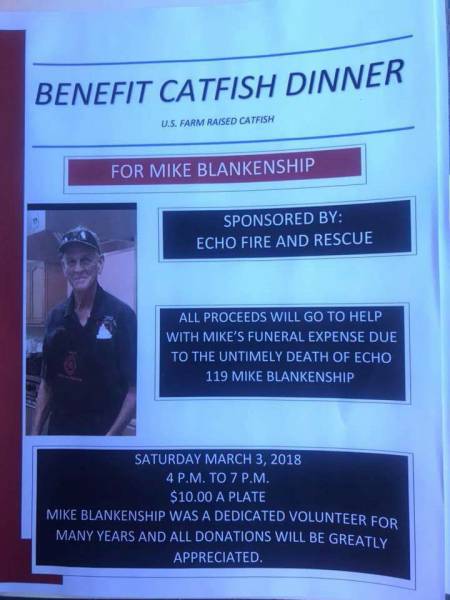 Benefit Catfish Dinner for Mike Blankenship