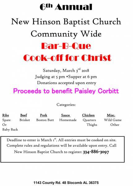 BBQ Cookoff for Paisley