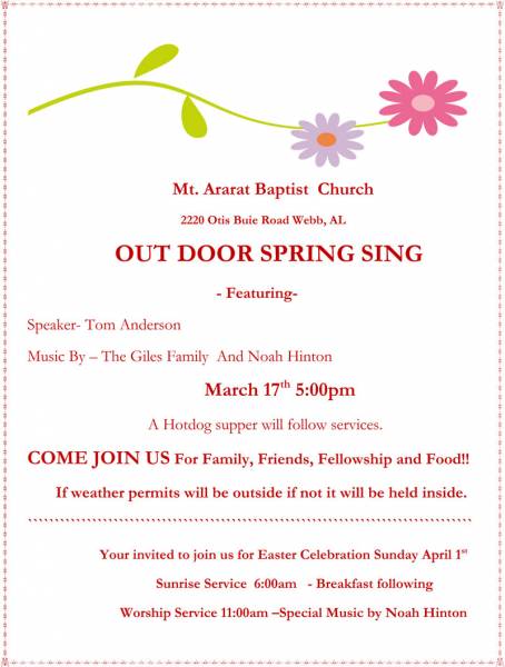 Out Door Spring Sing