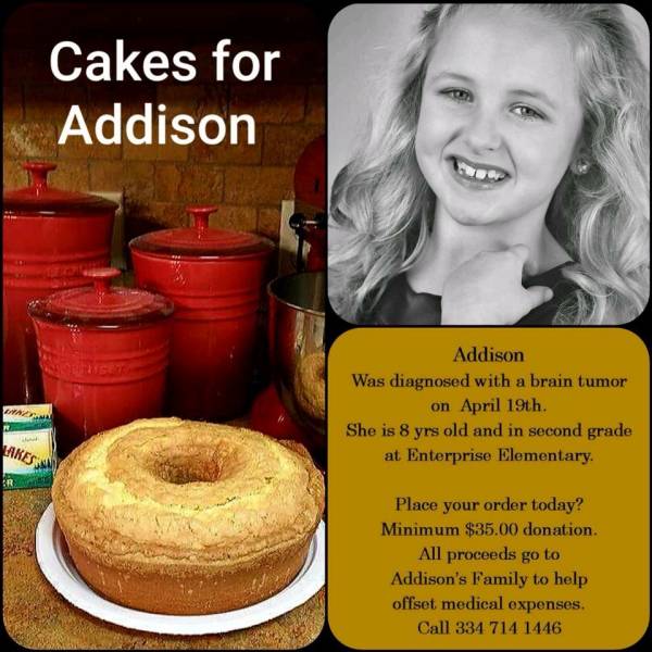 CAKES FOR ADDISON     IN MEMORY OF DR. CHRISTY EDWARDS