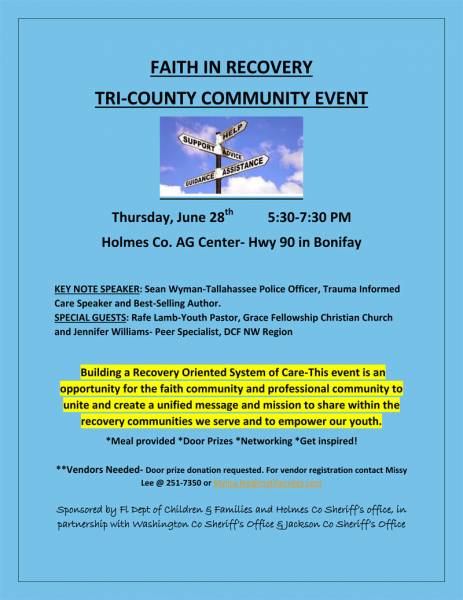 Tri-County Event: Faith in Recovery