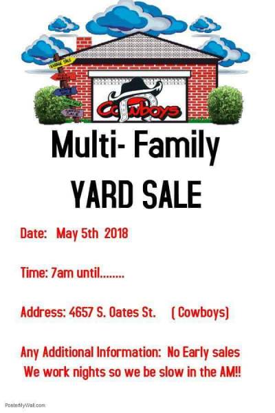 Multi-Family Yard Sale This Saturday