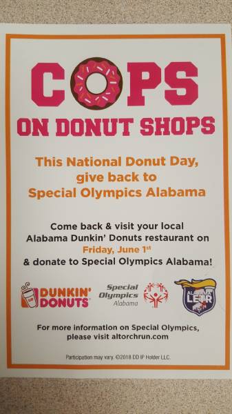 Dunkin Donuts In Dothan and Enterprise - TODAY TIL 11