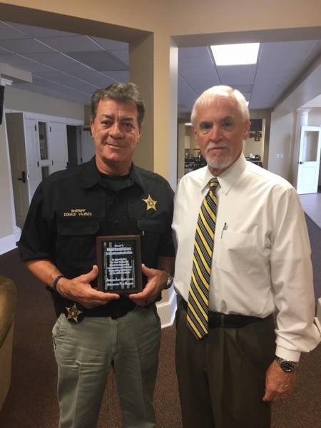 PEER Support Award Presented To Houston County Sheriff Donald Valenza