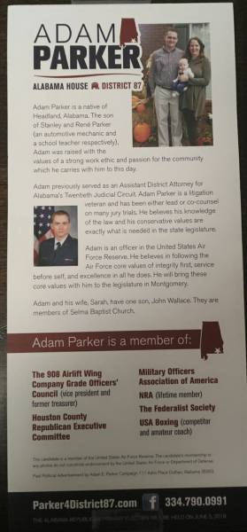 Adam Parker For District 87 Alabama State House of Representatives