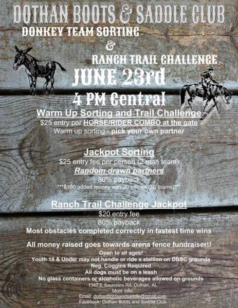 Donkey Team Penning and Ranch Trail Challenge