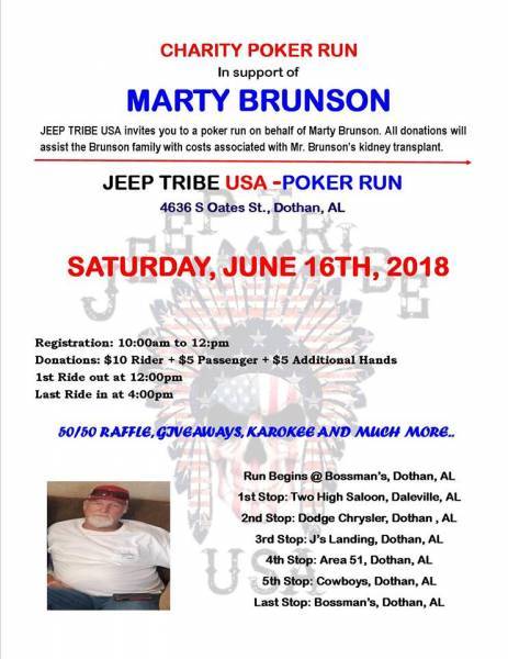 Poker Run for Marty Brunson Set for June 16th