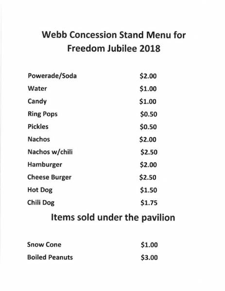 Town of Webb 2018 Freedom Jubilee