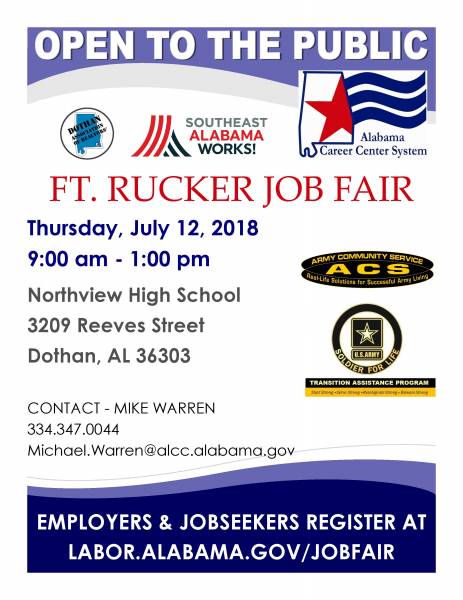 Ft. Rucker Wiregrass Job Fair - This Thursday