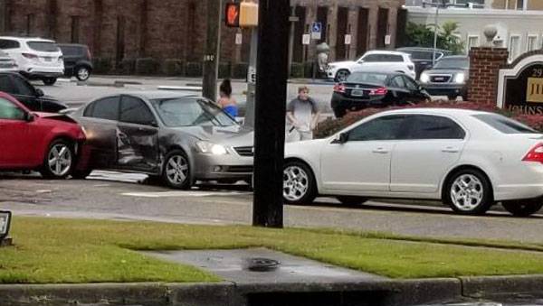 3:48 PM... Three Vehicle Accident at North Oates and West Adams