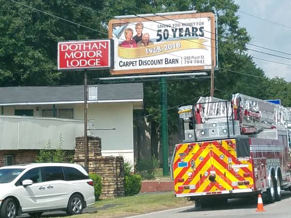 10:14 AM... Structure Fire at Dothan Motor Lodge