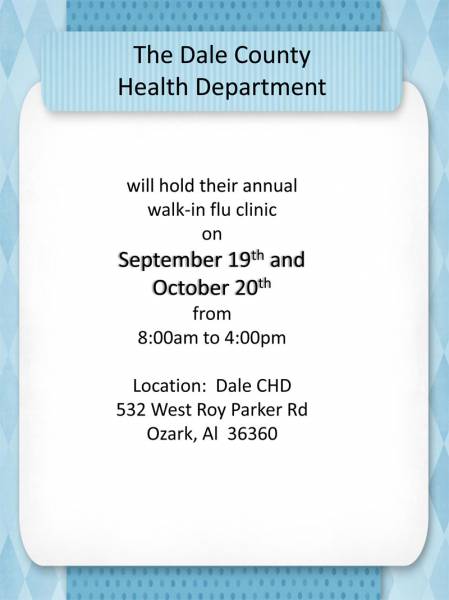 Dale County Health Department Flu Clinic