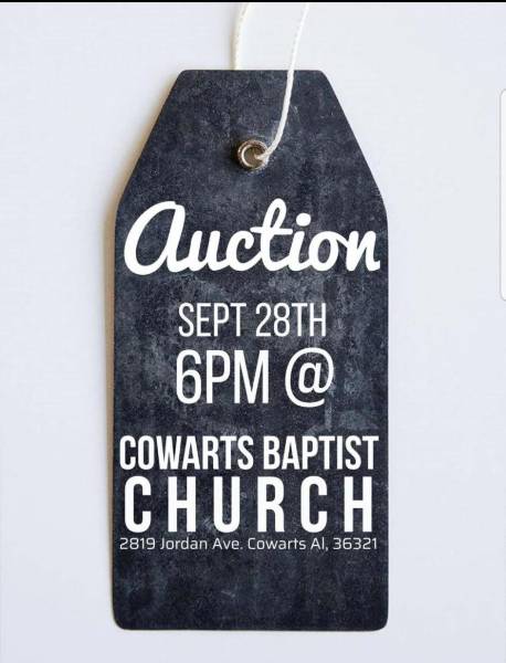 Cowarts Baptist Church  to Hold Auction
