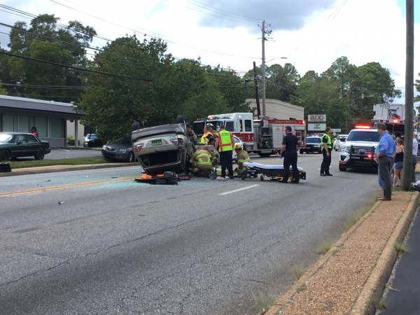UPDATED @ 2:02 PM.   Motor Vehicle Accident Overturned On West Main