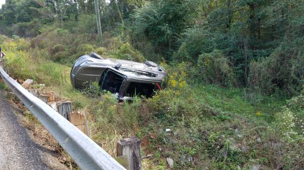 10:29 AM...Vehicle Overturned on the Bridge onFlowers Chapel