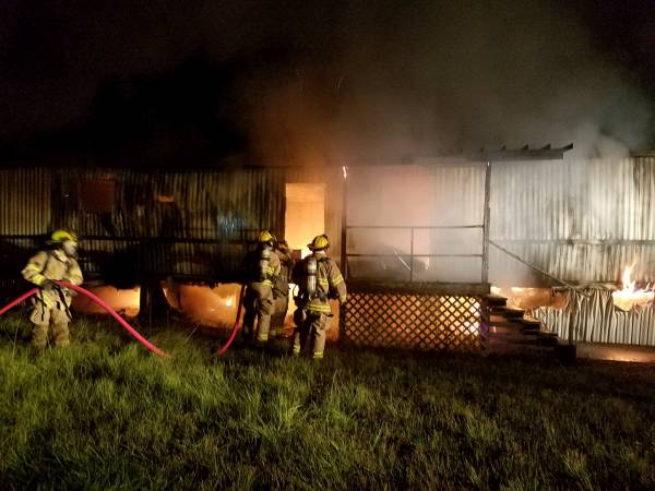 12:22 AM... Mobile Home Fire on North CountyRoad 75 in Pansey