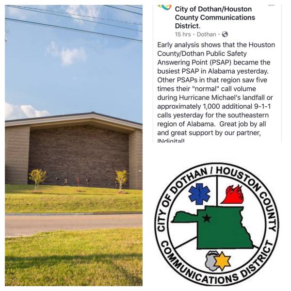 City of Dothan - Houston County 911 Centers Were The Busiest In The State on Wednesday