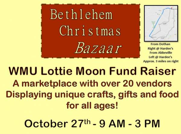 Bethlehem Baptist WMU Christmas Bazaar