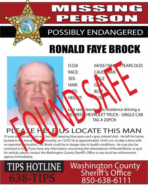 Missing Person in Washington County Florida