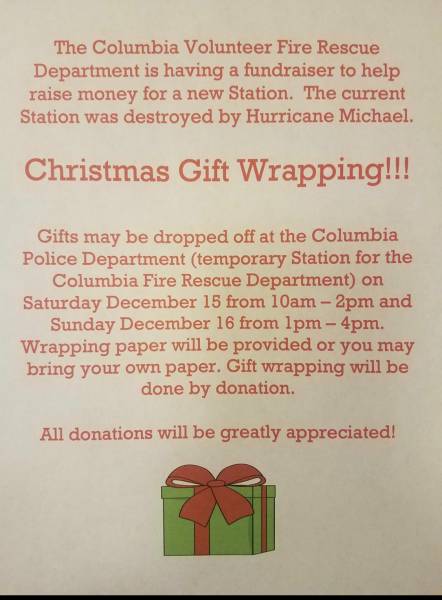Columbia Fire - Rescue Wrapping Gifts TODAY