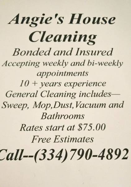 Angie’s House Cleaning Service