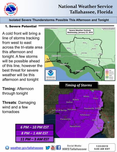 Isolated Severe Storms Possible This Afternoon and Tonight