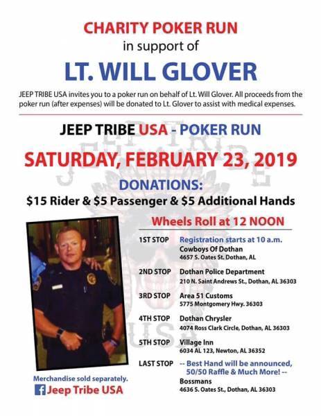 Charity Poker Run for Will Glover