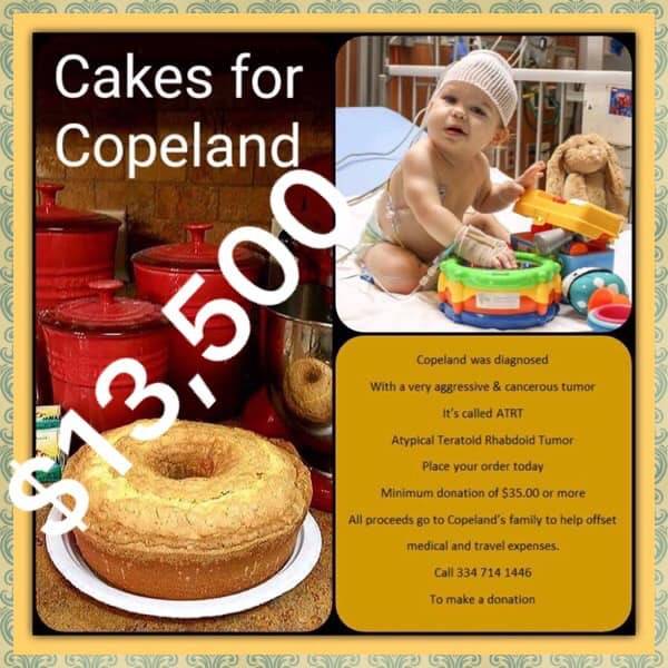 CAKES FOR COPELAND UPDATE.   Once Again Because Of So Many Of You Who Helped
