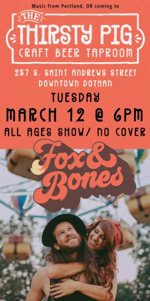 Fox and Bones in concert tonight FREE SHOW