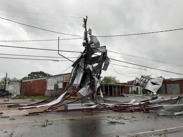 Apparent tornado damage reports coming in from Troy