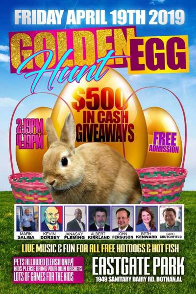 Golden Egg Hunt Set for April 19th at Eastgate Park