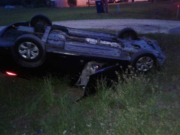 7:20 PM... Vehicle Overturned on Cottowood Road