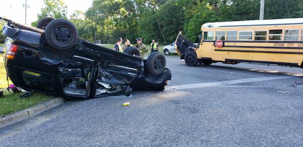 UPDATED at 7:27  AM... Vehicle vs School Bus at Columbia Hwy and Plant