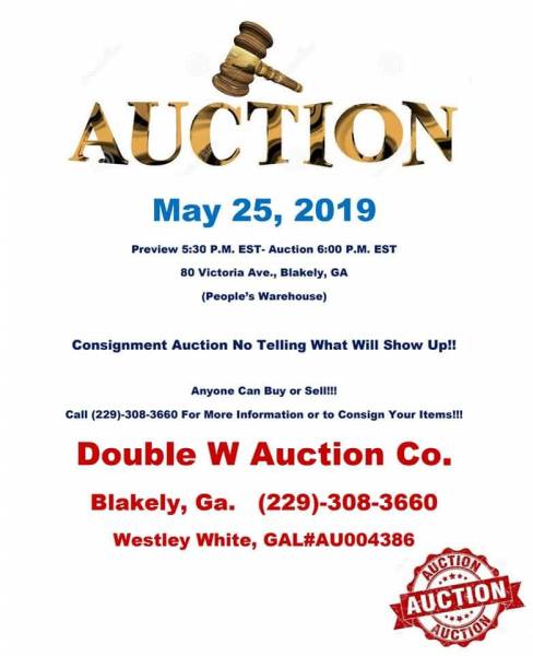 Auction Set for May 25th in Blakely